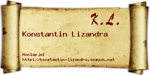 Konstantin Lizandra névjegykártya